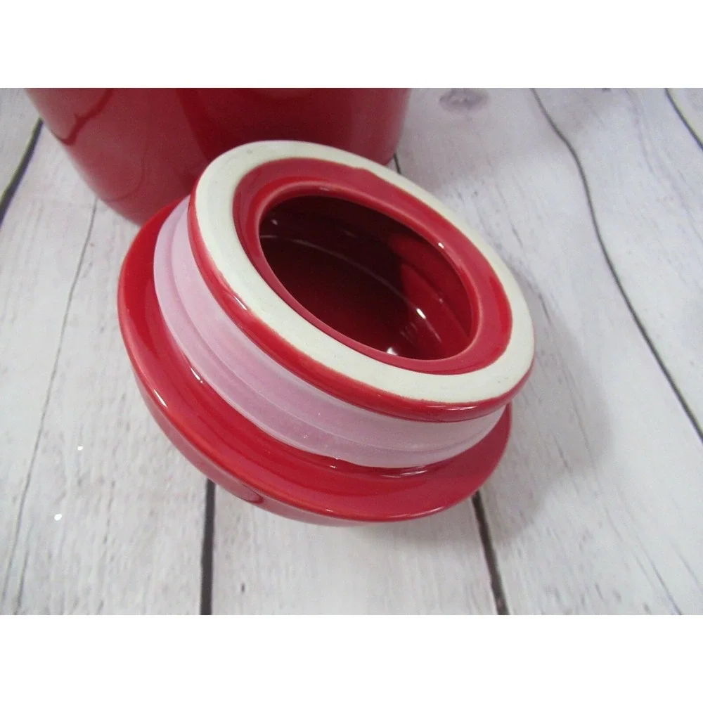 Rae Dunn Red w/ white Santa Baby Christmas kitchen canister or Cookie‎ Jar NEW